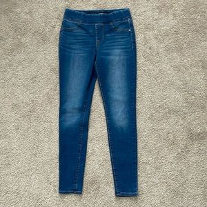 2/$20 Old Navy Rockstar Pull on Blue Denim Jeggings Stretch Jean Leggings Size 4